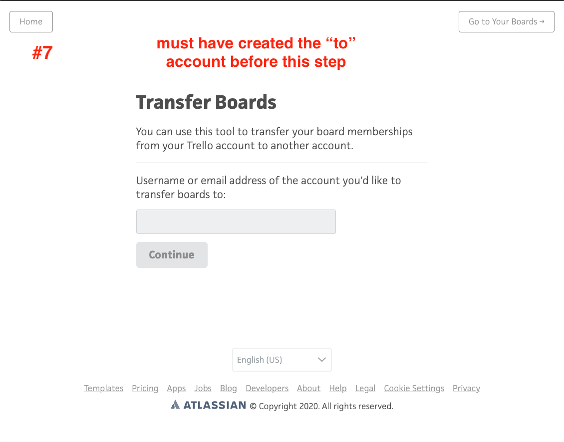 Transfer boards to Atlassian screen